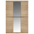 Kensington 3 Door Wardrobe with Centre Mirror door in Oak